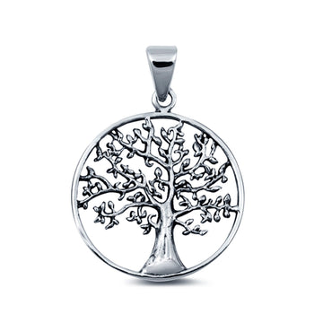 Silver Tree of Life Pendant Charm 925 Sterling Silver